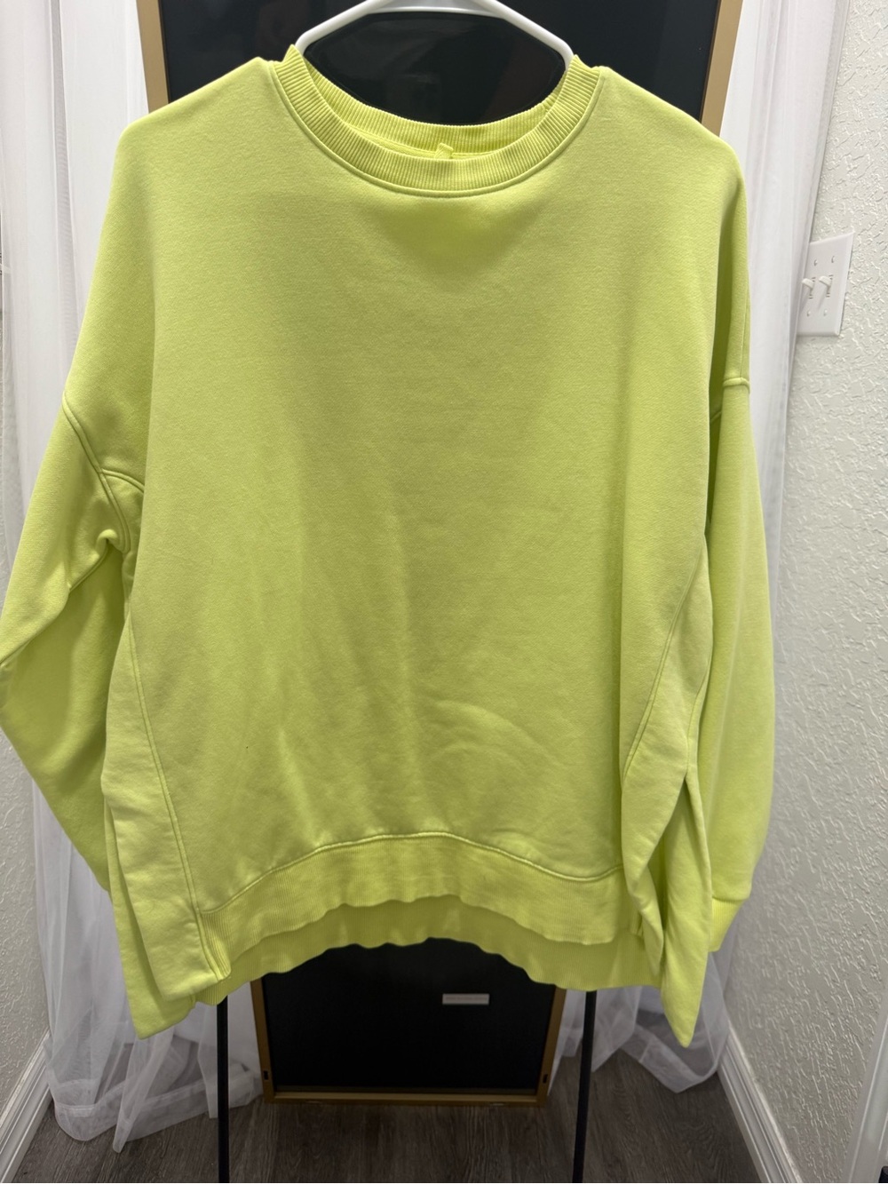 Lou & Grey Neon Chartreuse Pullover Sweatshirt